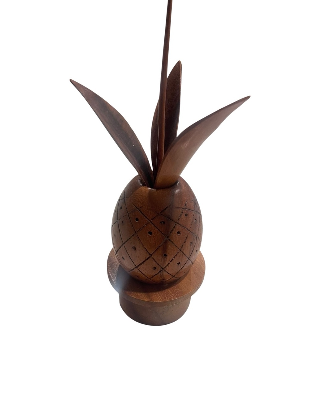 Vtg Carved
Monkey Pod
Wood Coastal
Pineapple
Server
Skewers
Toothpick
Holder